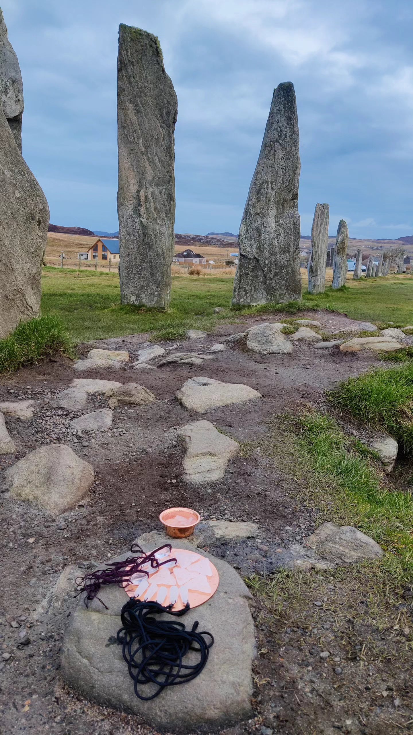 Clear Quartz pendants CHARGED in Stone Circle at Sunrise on Spring Equinox 2026