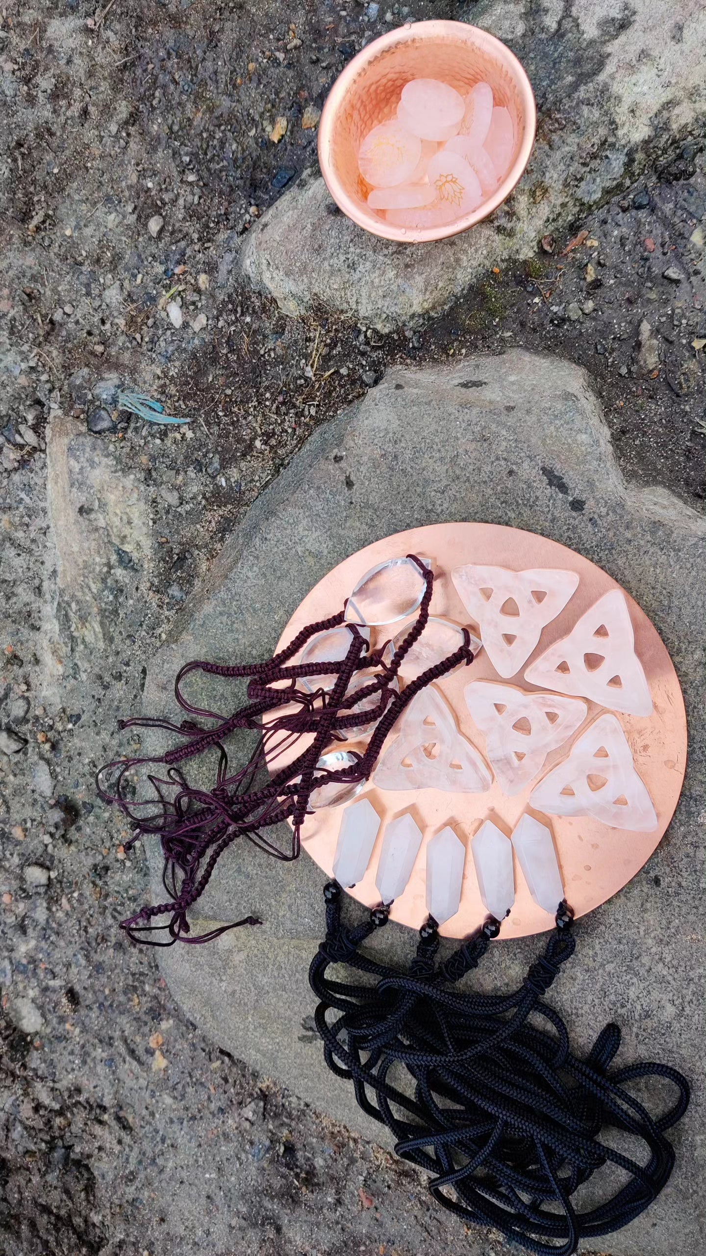 CHARGED in Stone Circle, Spring Equinox, Quartz crystals