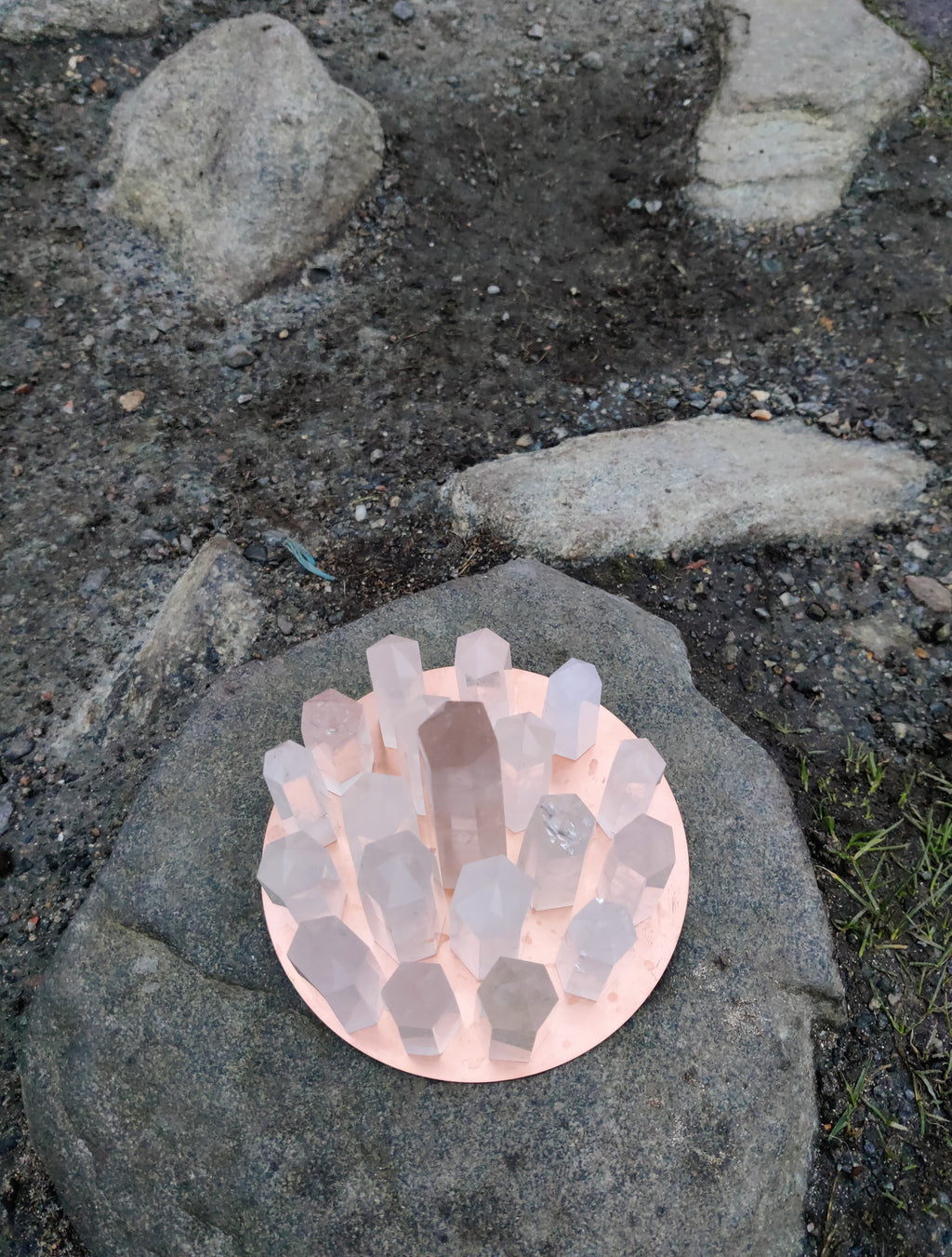 CHARGED in Stone Circle, Spring Equinox, Quartz towers -outer circle