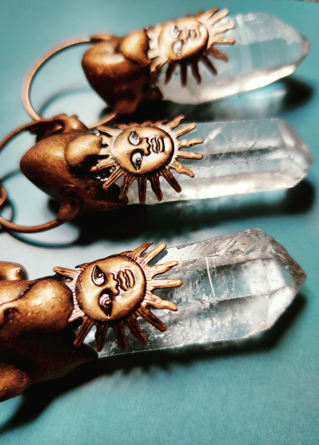 CHARGED in stone circle at Beltane sunrise, Clear Quartz pendants