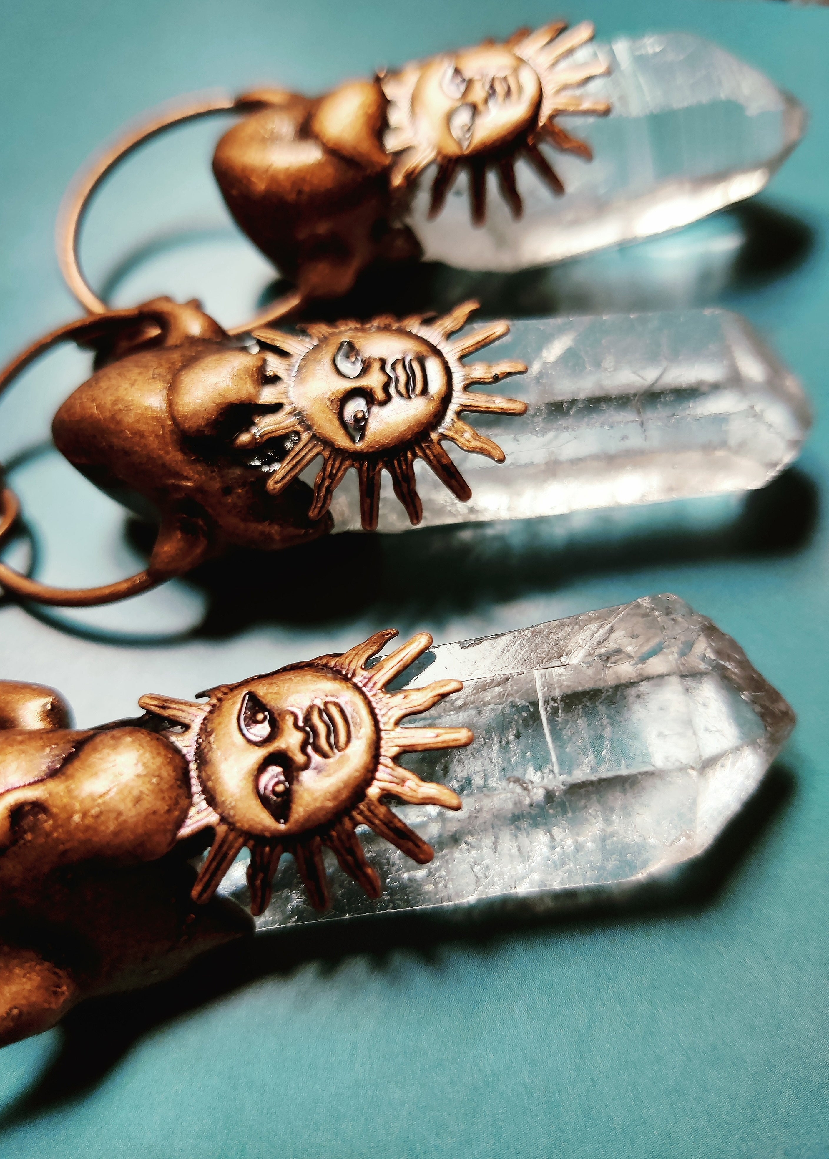 CHARGED in stone circle at Beltane sunrise, Clear Quartz pendants