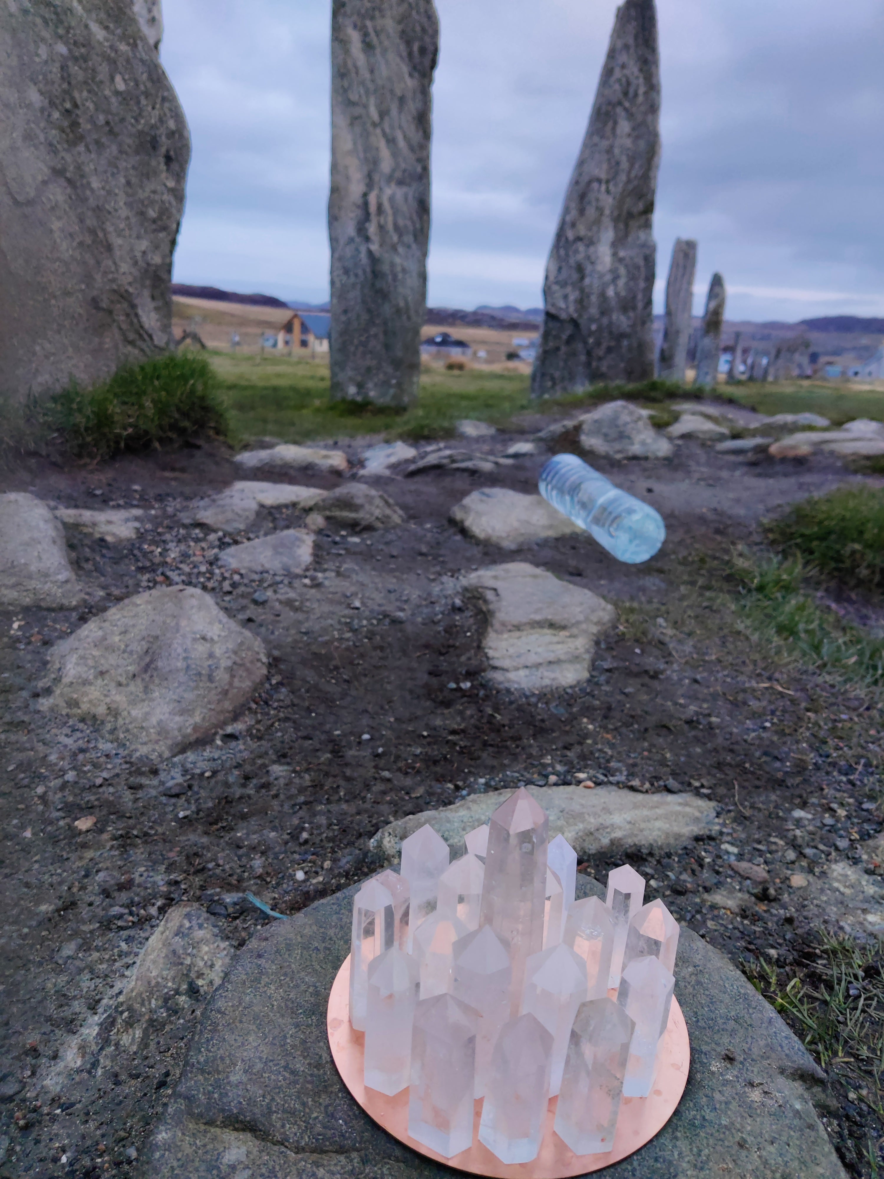 CHARGED in Stone Circle, Spring Equinox, Quartz towers -outer circle